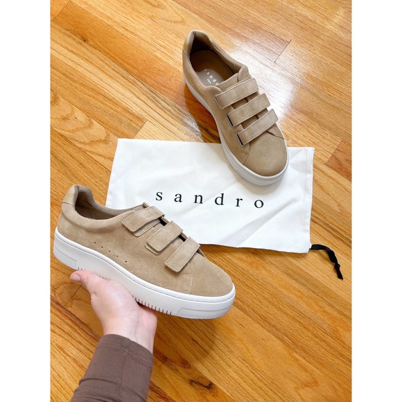 Sandro Shoes - New In Box Sandro NitaPlatform Sneakers in Sable